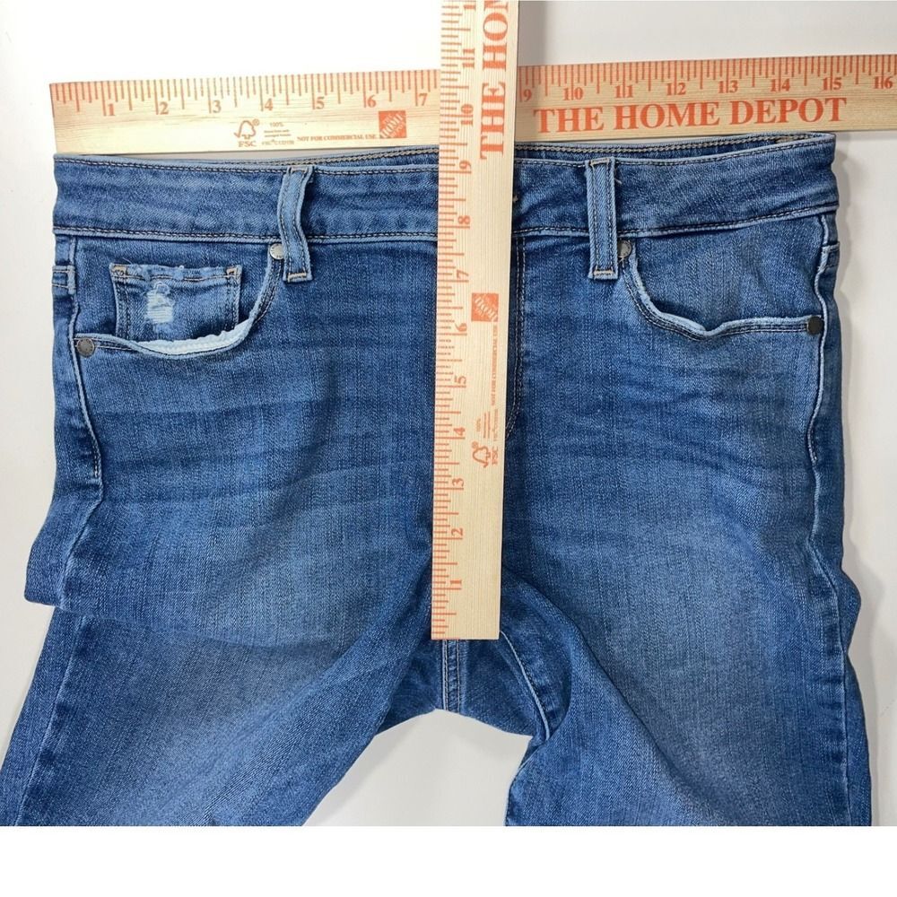 Paige Verdugo Crop Jeans W/29 Blue Bree Destructed 1948F50-046 - Picture 9 of 14